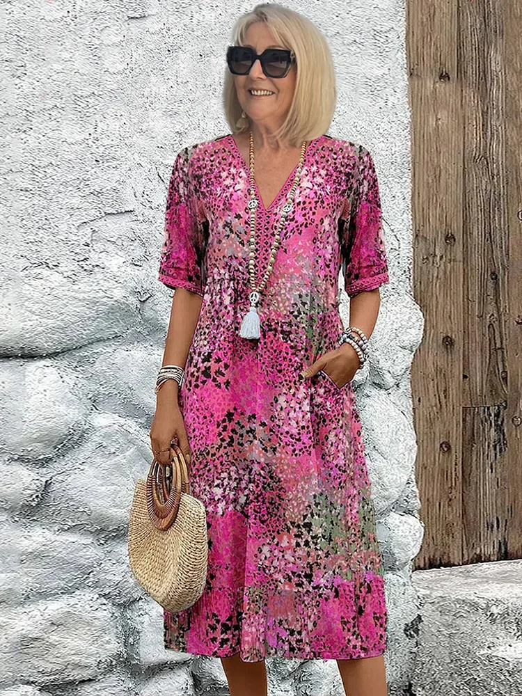 Harper™ | Elegante Abito Midi a Fiori