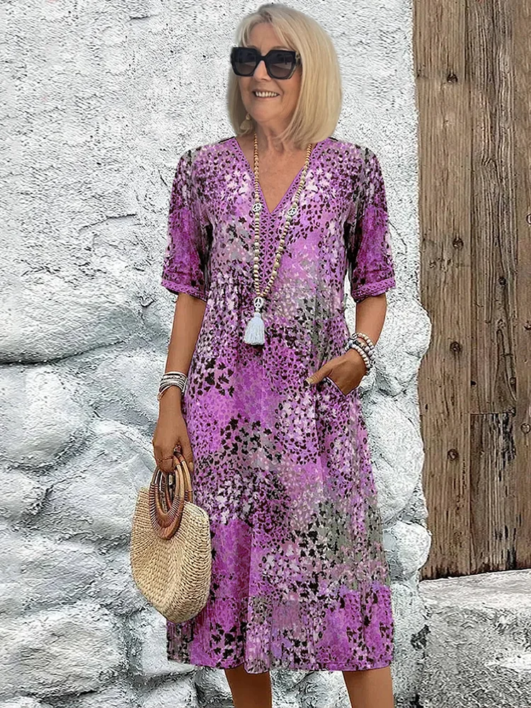 Harper™ | Elegante Abito Midi a Fiori