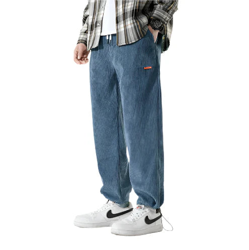 Pantaloni in velluto a coste alloro