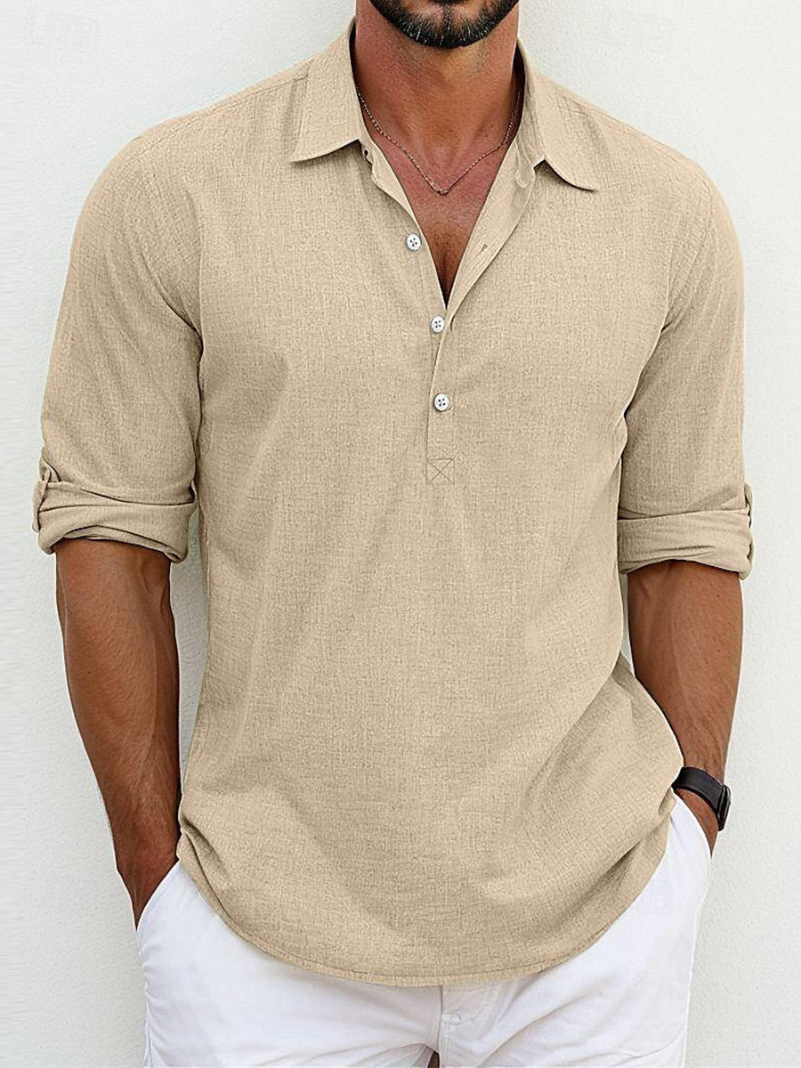 LORENZO™|CHEMISE CLASSICA IN COTONE-LINO