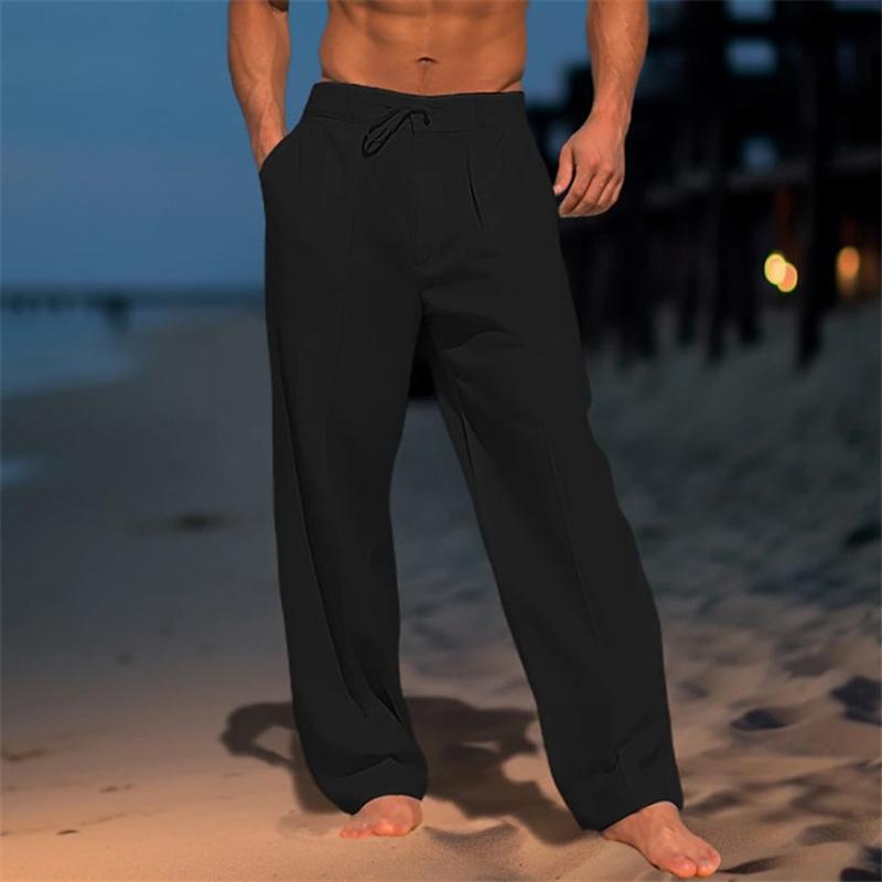 Nathan™ - Pantaloni in lino tinta unita