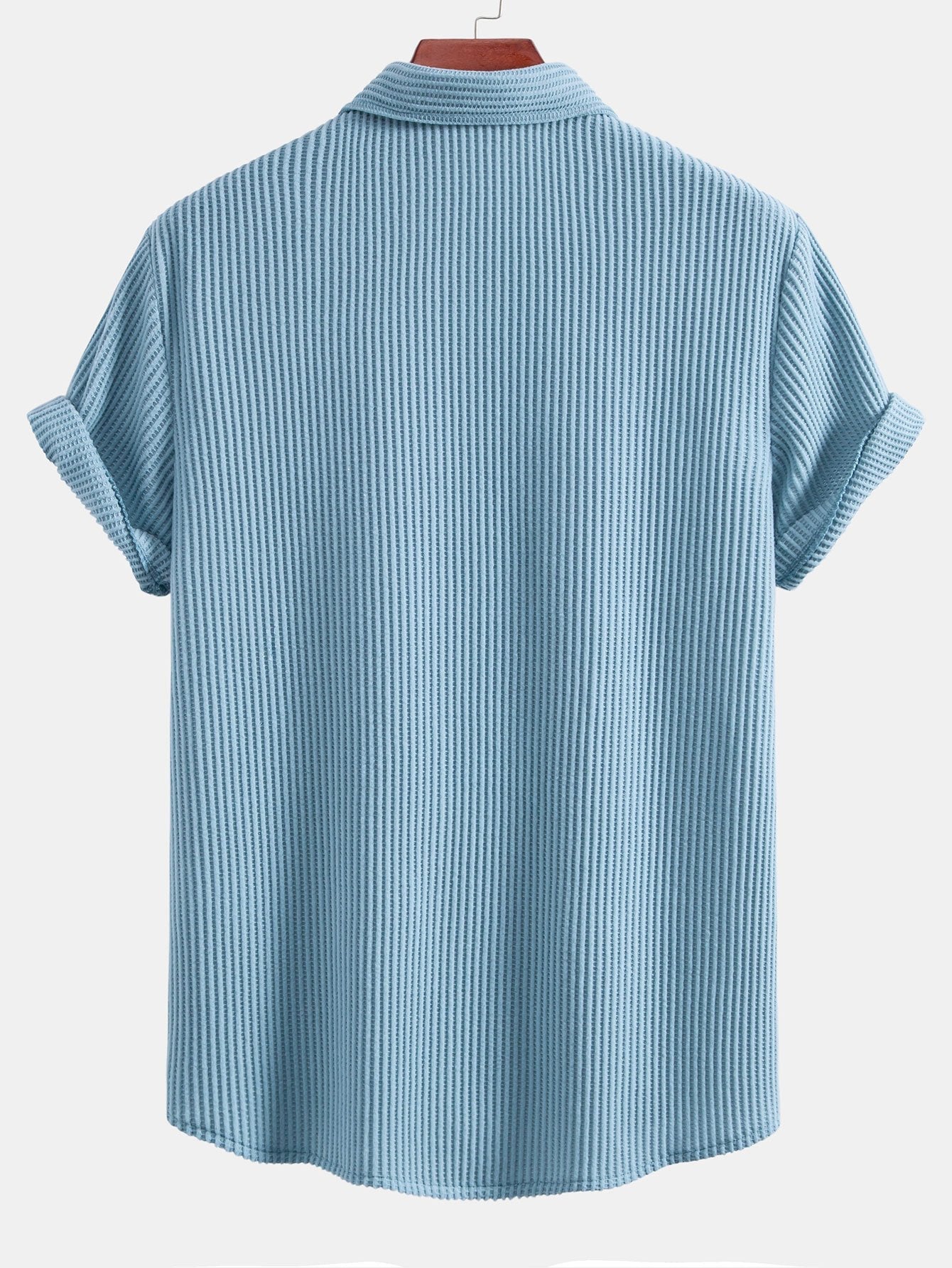 Chemise en Waffle avec Boutons et Pantalons en Waffle Tissés avec Cordon