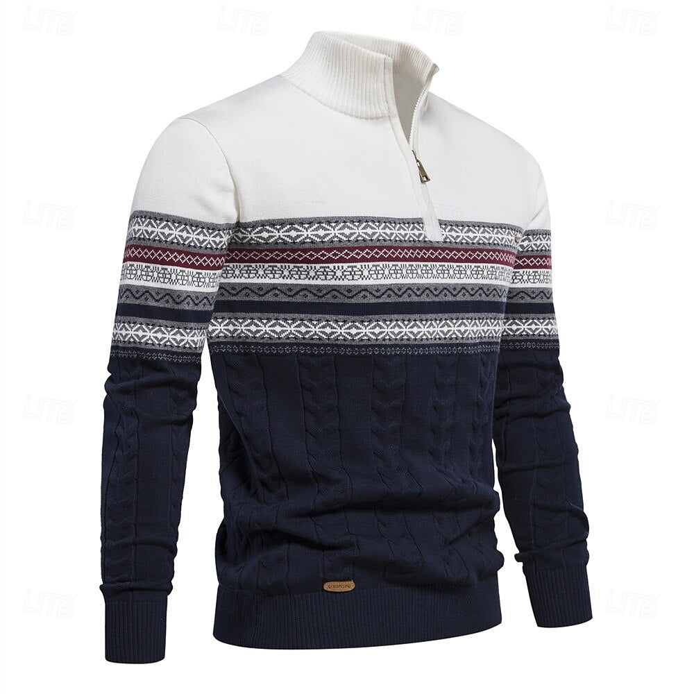 Carlo | Pull en maille avec demi-zip