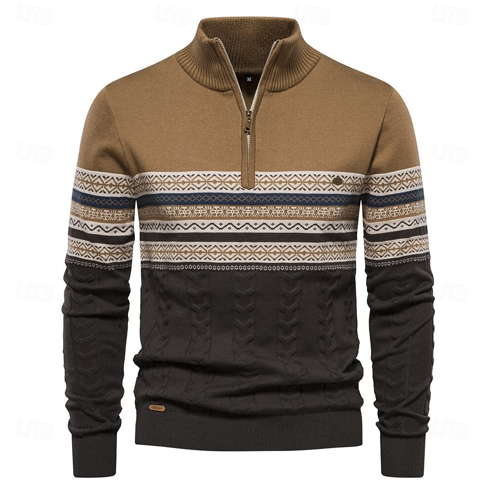 Carlo | Pull en maille avec demi-zip
