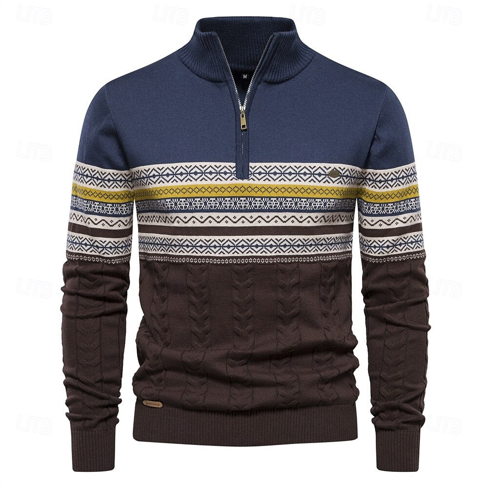 Carlo | Pull en maille avec demi-zip
