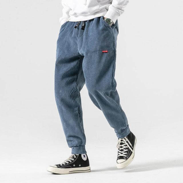 Pantaloni in velluto a coste alloro