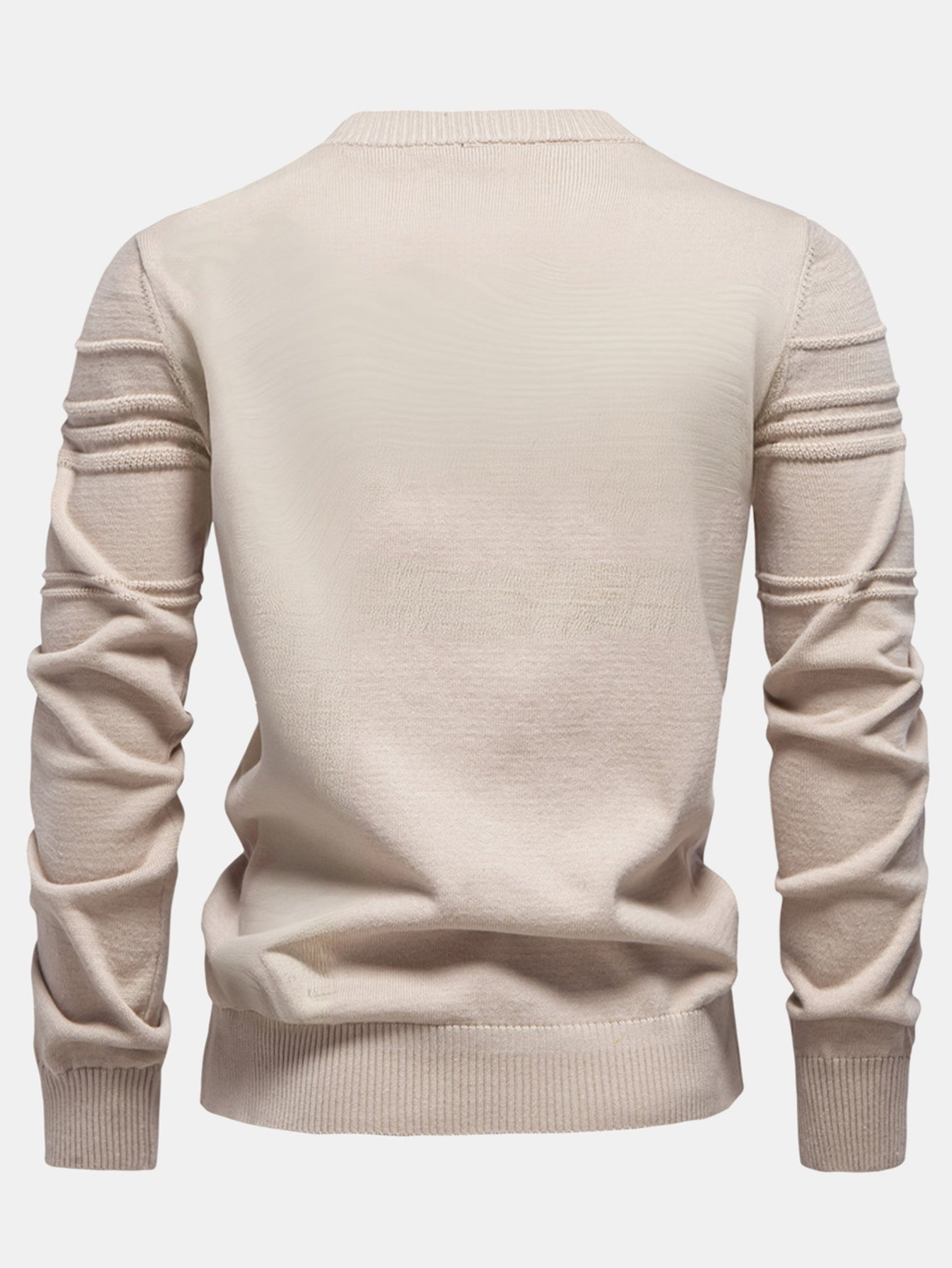 Pull à Col Rond avec Jacquard à Rayures