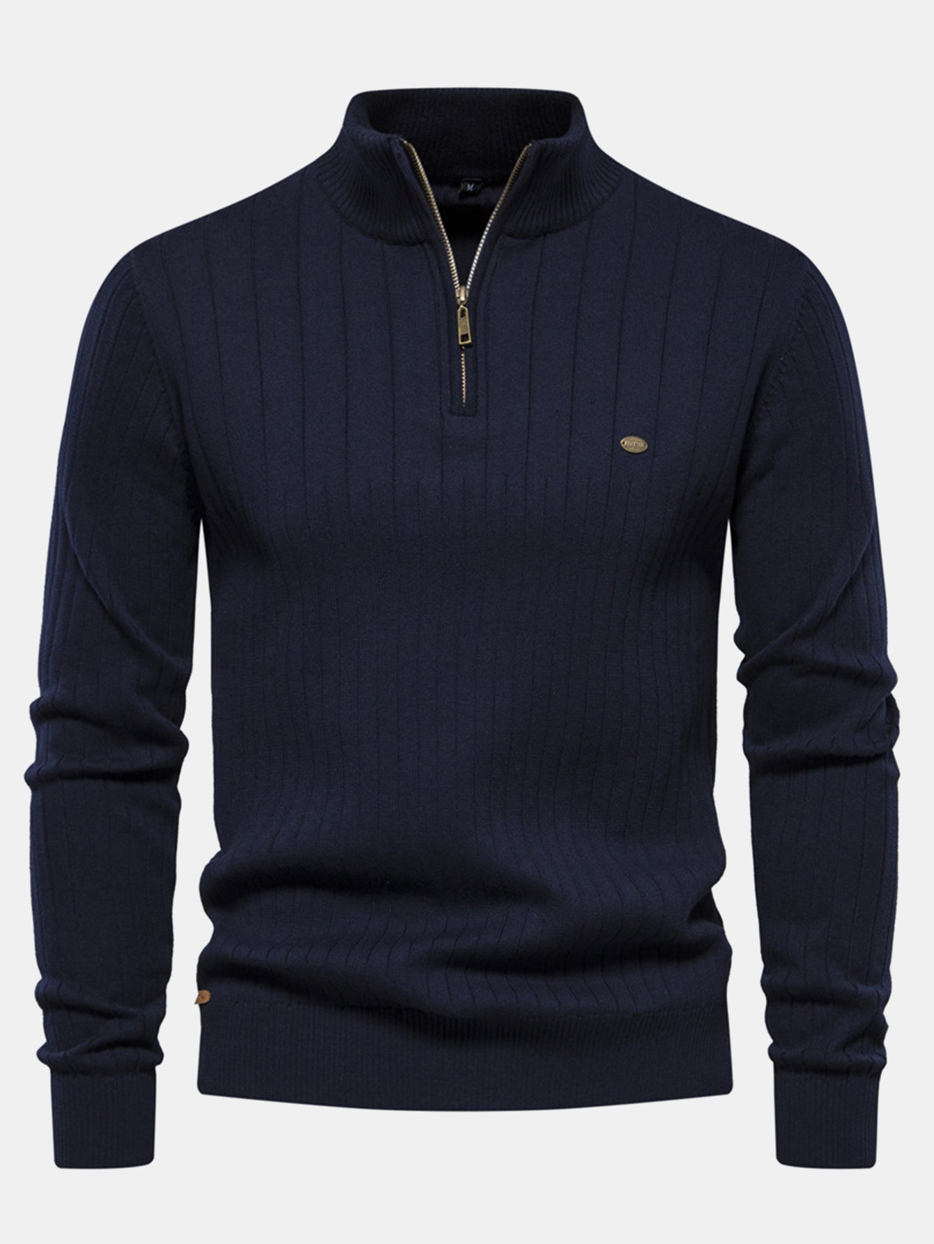 Pull à Zip Quart de Rayures