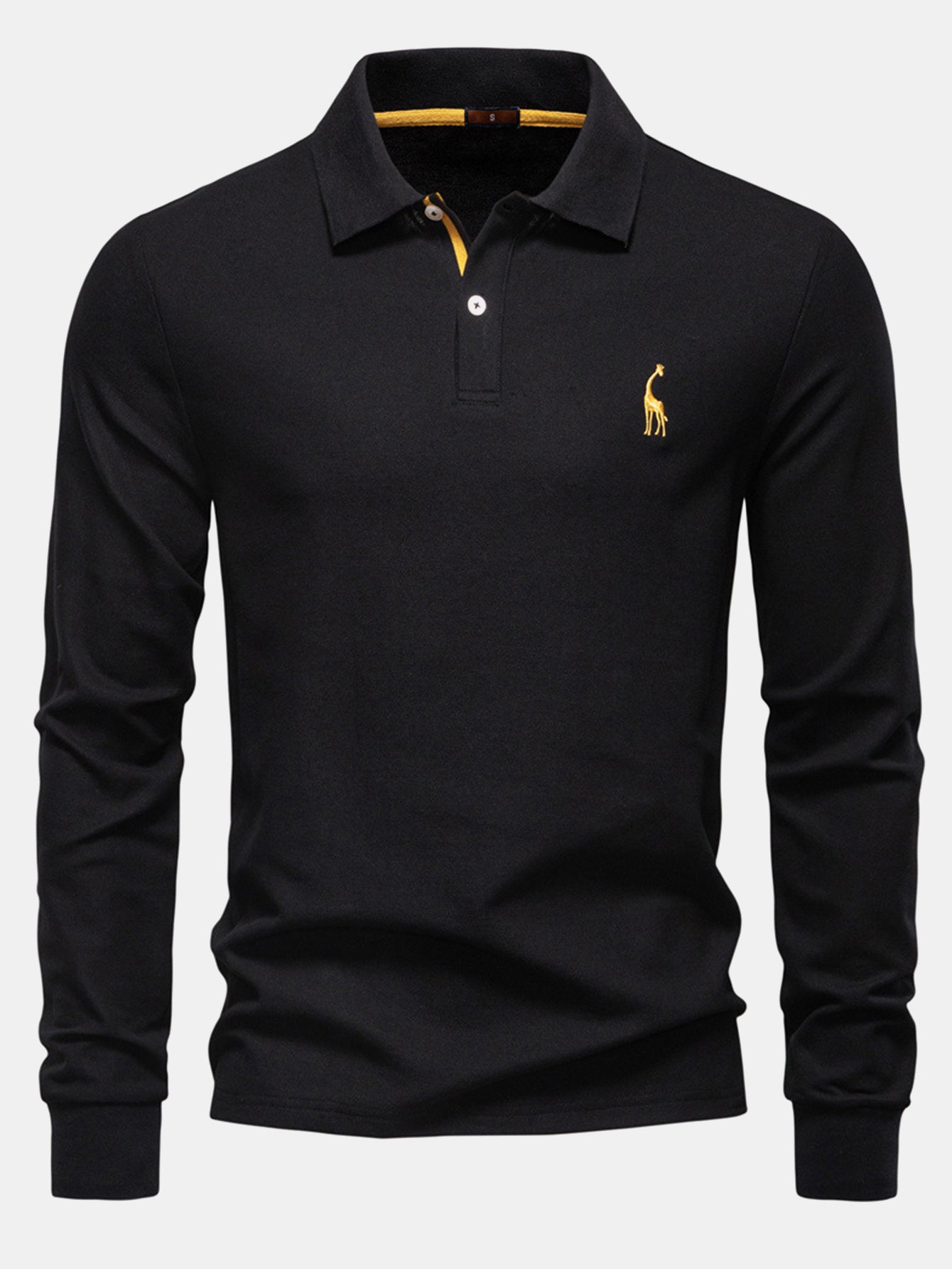 Polo à Manches Longues avec Broderie de Girafe