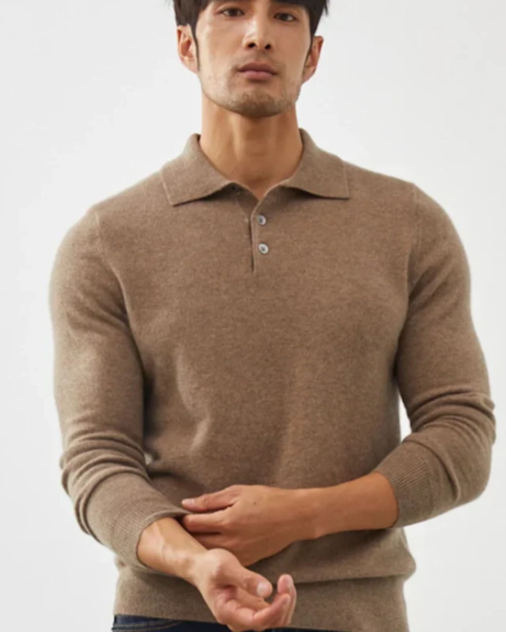 Maglione polo in cashmere Ponza