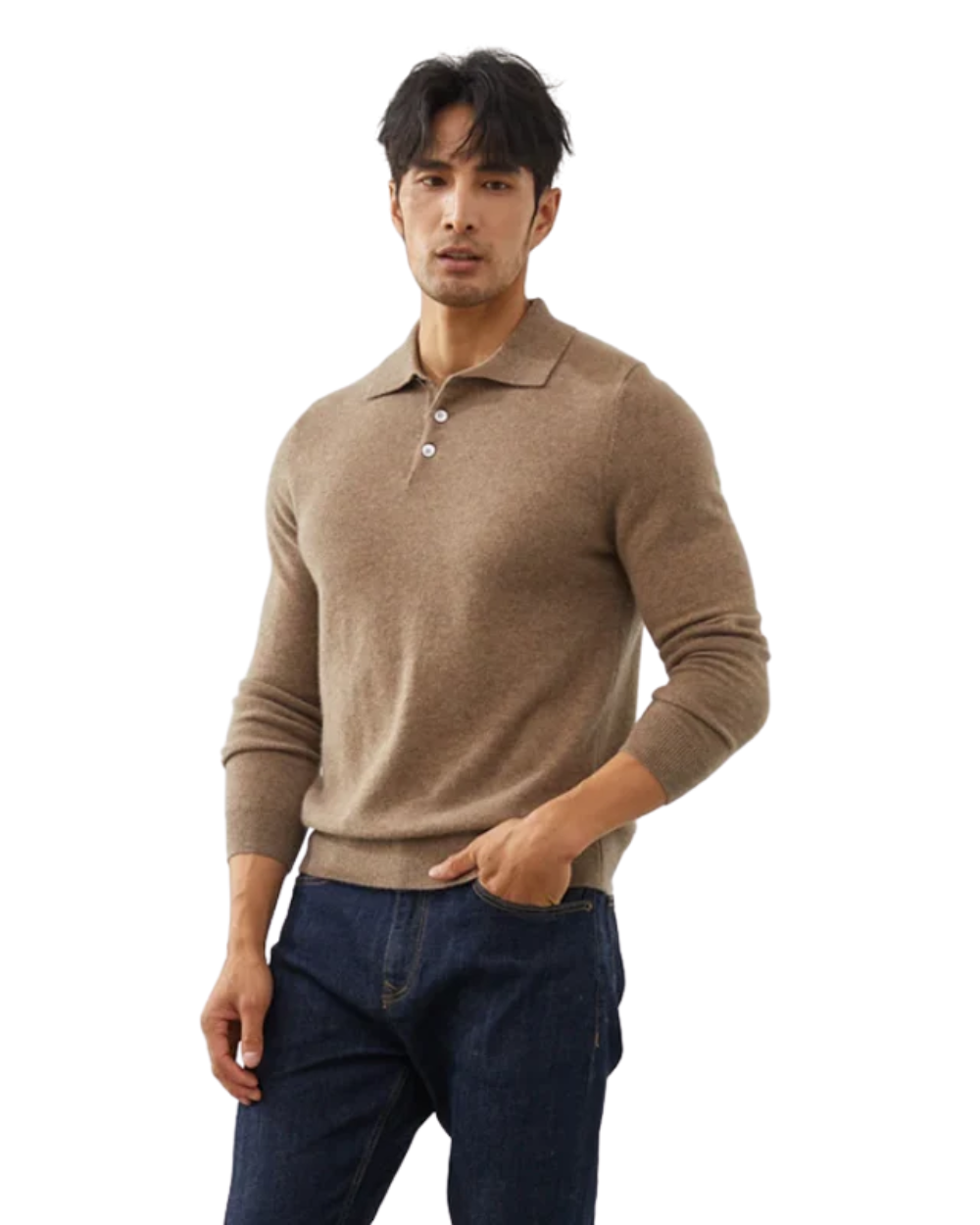 Maglione polo in cashmere Ponza