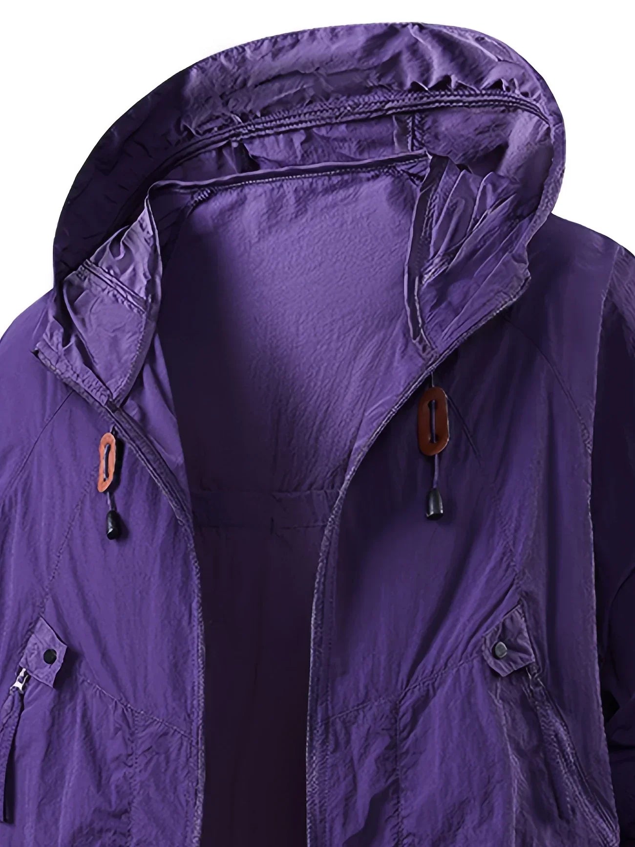 Carter - Veste coupe-vent imperméable pour extérieur avec capuche ajustable
