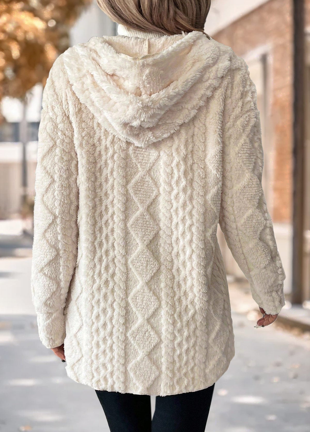 Manteau à capuche à manches longues et couverture du ventre