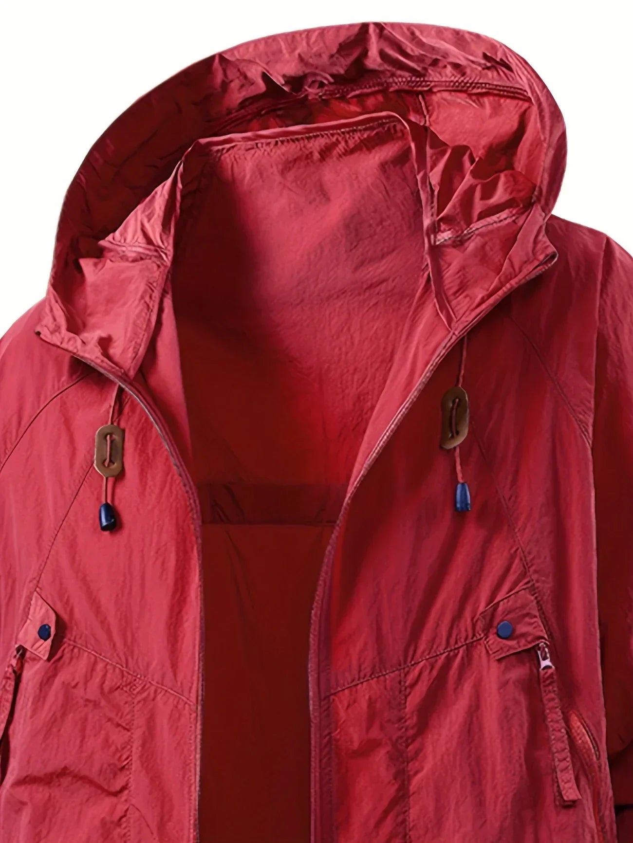Carter - Veste coupe-vent imperméable pour extérieur avec capuche ajustable