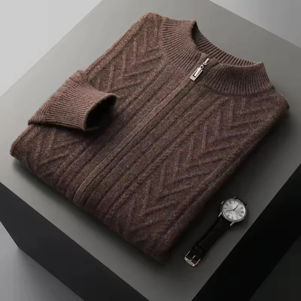 Gilet con motivo in cashmere Verona