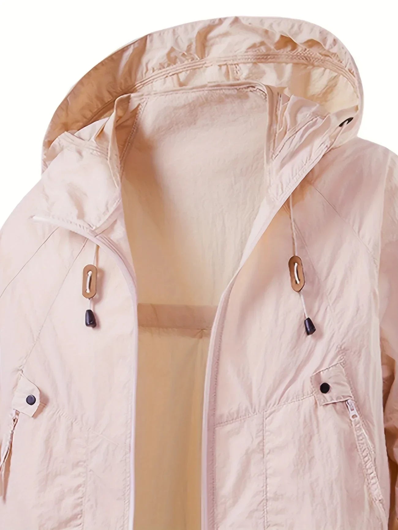 Carter - Veste coupe-vent imperméable pour extérieur avec capuche ajustable