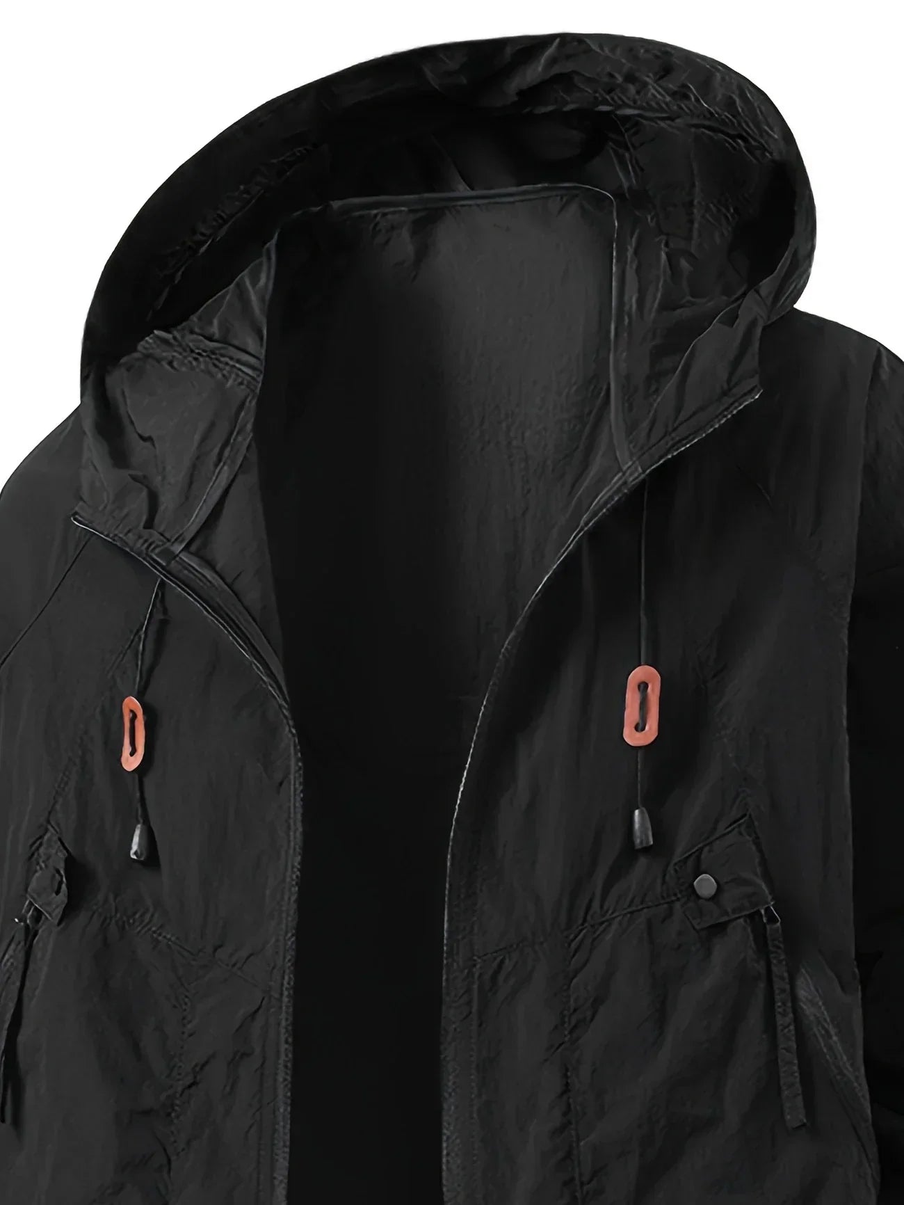 Carter - Veste coupe-vent imperméable pour extérieur avec capuche ajustable