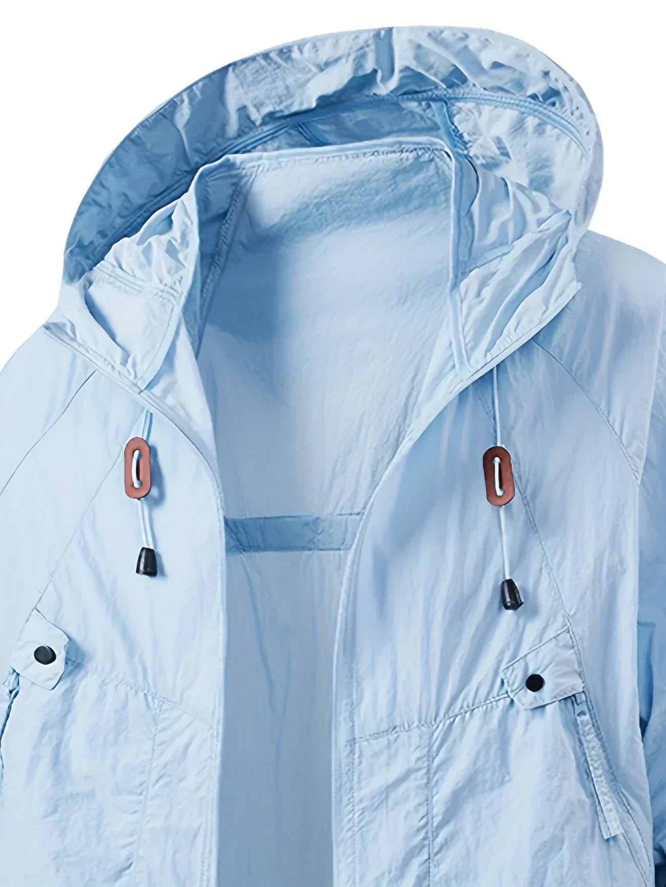 Carter - Veste coupe-vent imperméable pour extérieur avec capuche ajustable