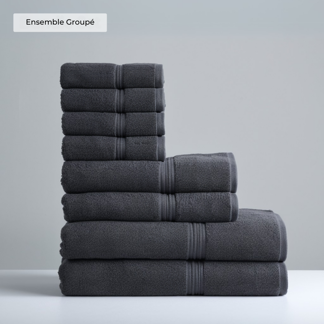 Set de bain ultrasoft complet de 8 pièces