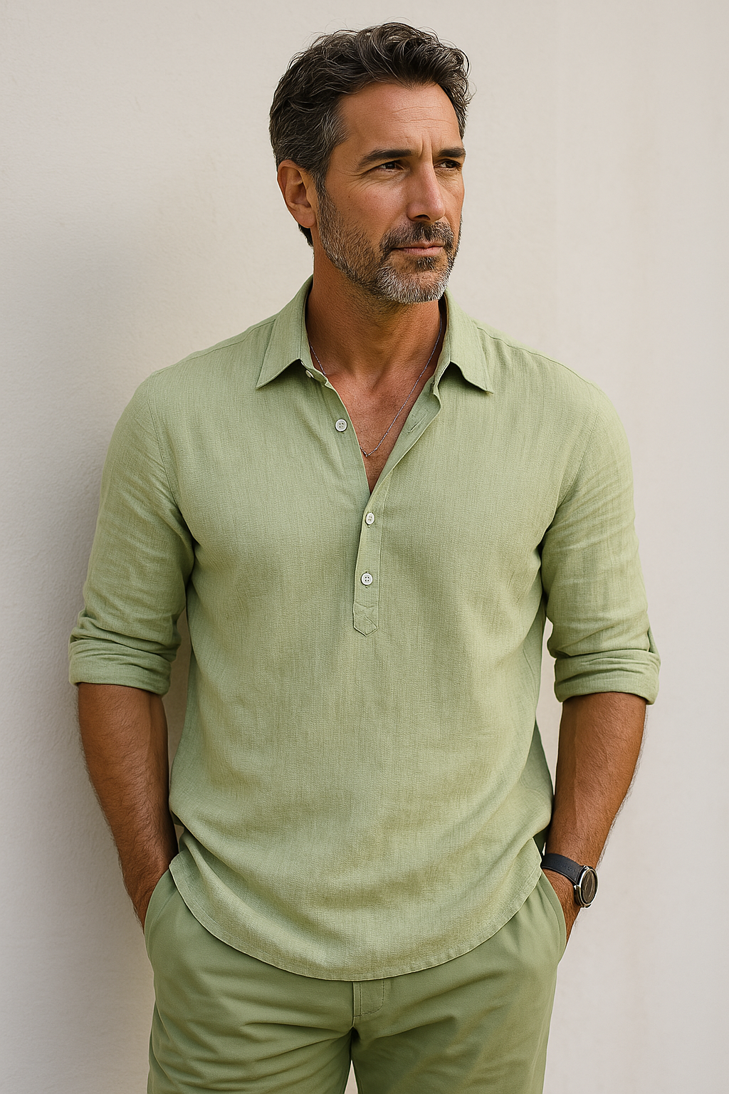 LORENZO™|CHEMISE CLASSICA IN COTONE-LINO