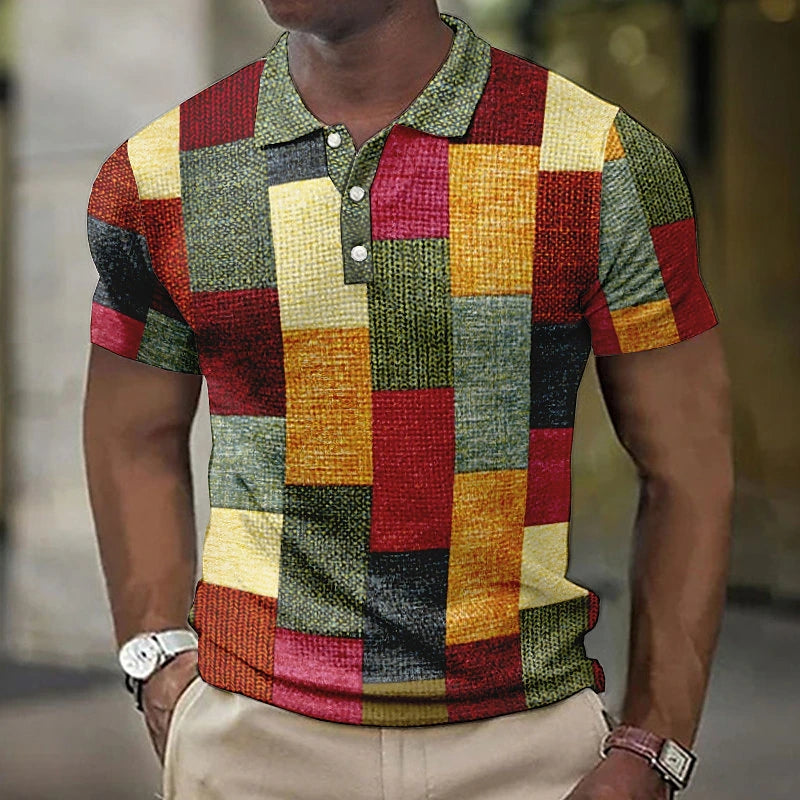 Raffaele™ Polo Multicolore in Stile Moderno