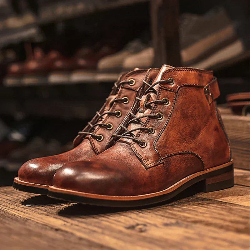 Fanum | Bottes pour Homme à Bout Rond Rétro