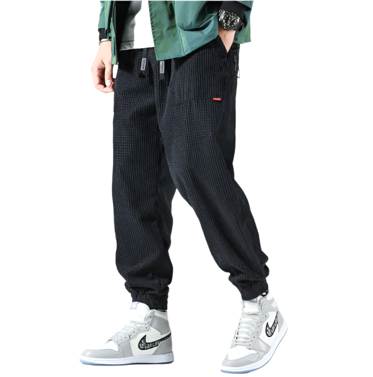 Pantaloni in velluto a coste alloro