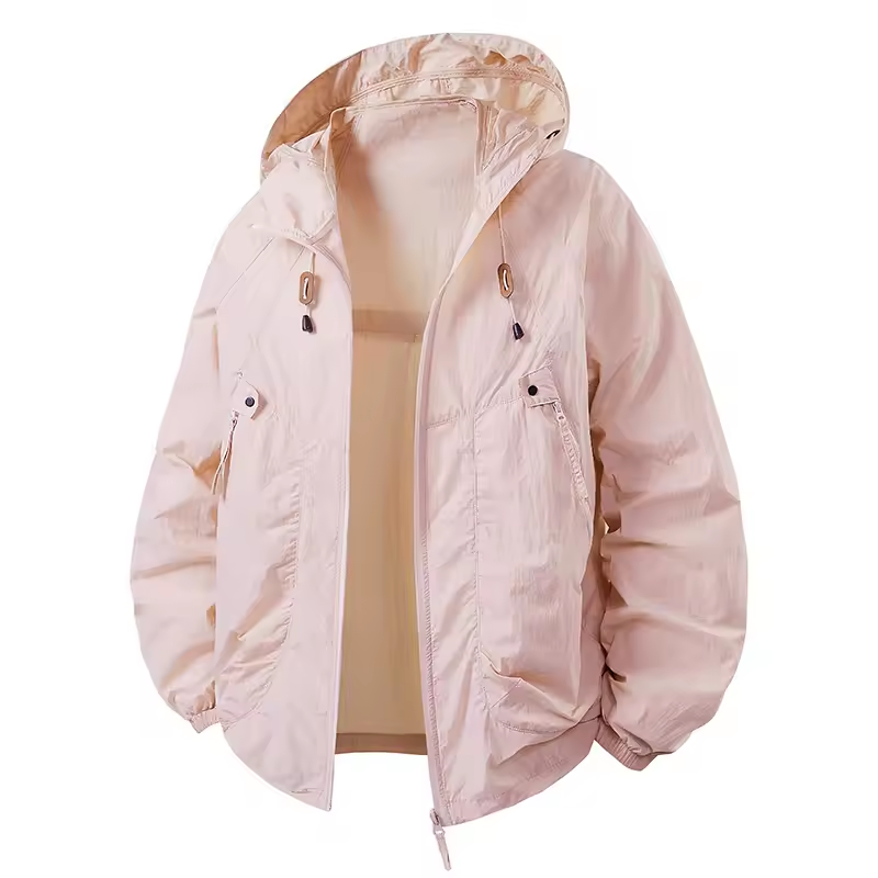 Carter - Veste coupe-vent imperméable pour extérieur avec capuche ajustable