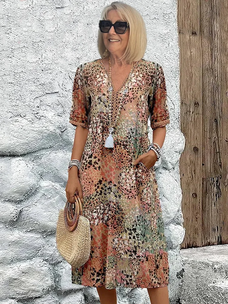 Harper™ | Elegante Abito Midi a Fiori