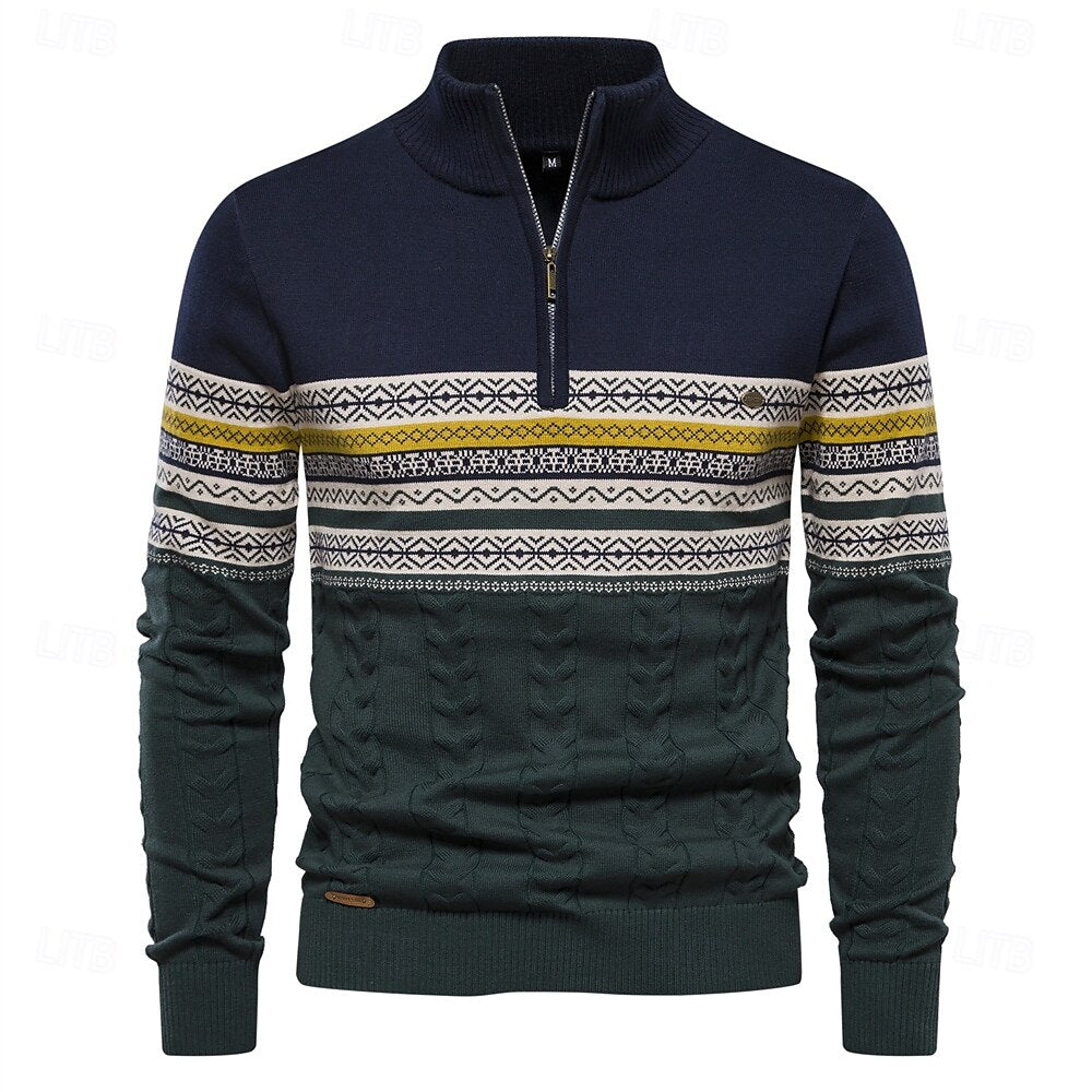 Carlo | Pull en maille avec demi-zip