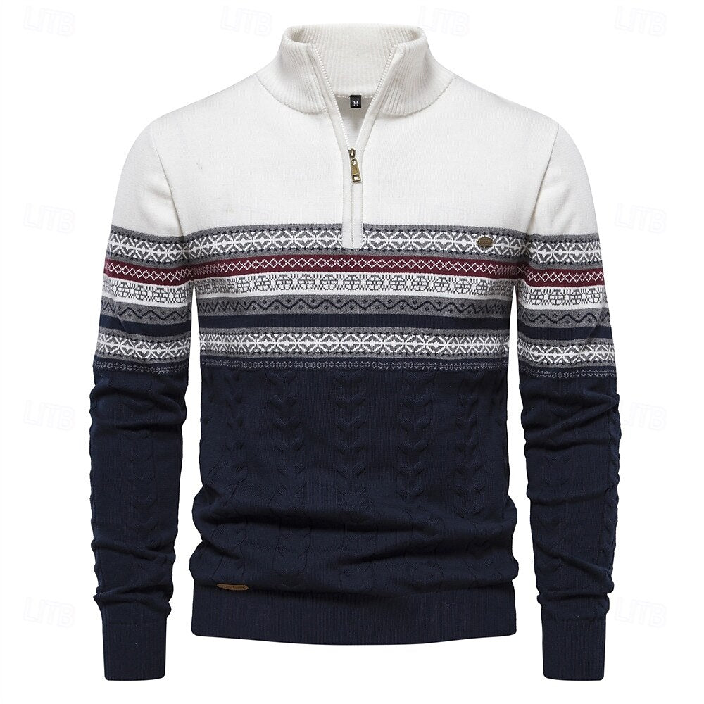 Carlo | Pull en maille avec demi-zip