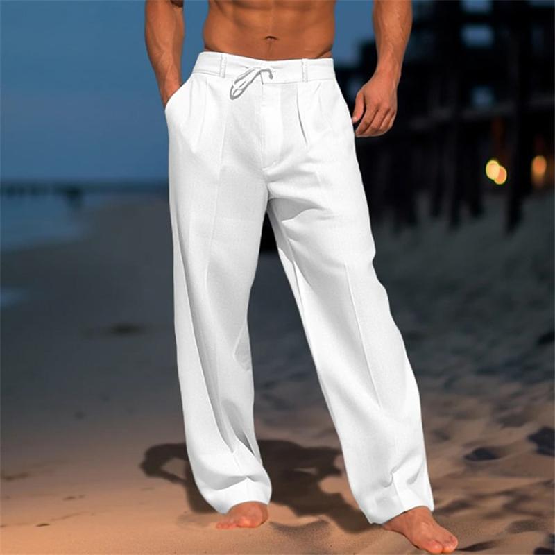 Nathan™ - Pantaloni in lino tinta unita